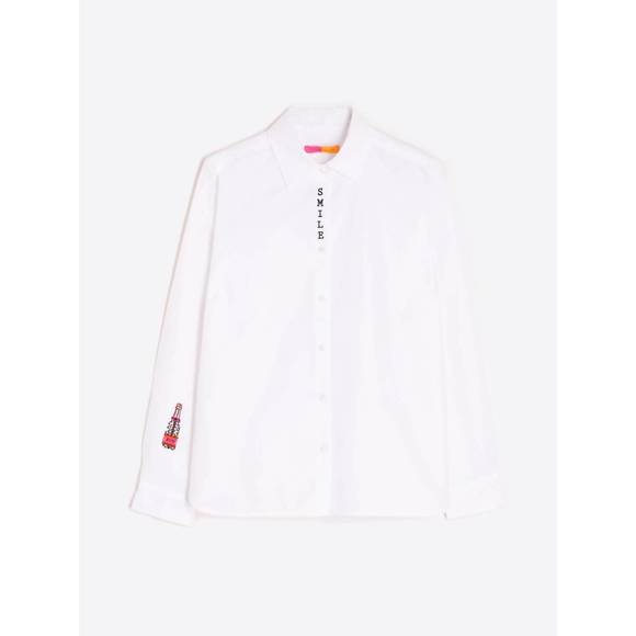NEW VILAGALLO isabella embroidered structure shirt in white - Picture 2 of 3